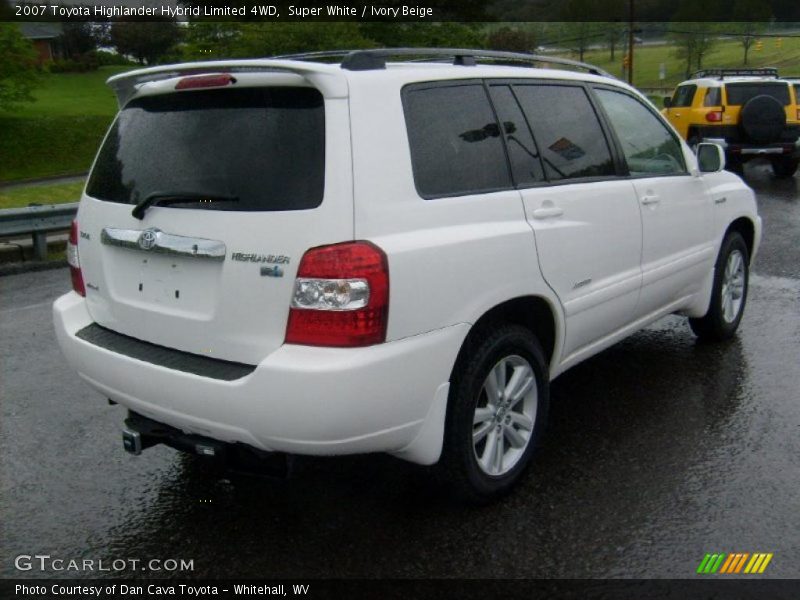 Super White / Ivory Beige 2007 Toyota Highlander Hybrid Limited 4WD
