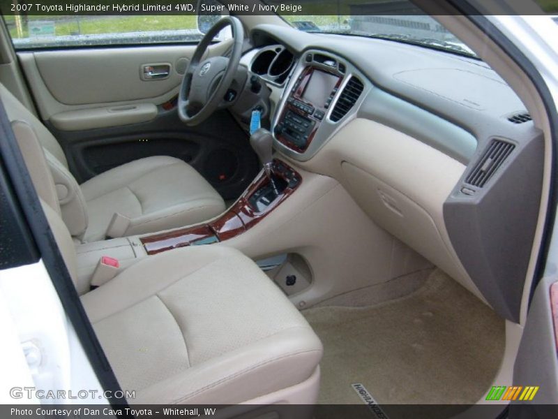 Super White / Ivory Beige 2007 Toyota Highlander Hybrid Limited 4WD