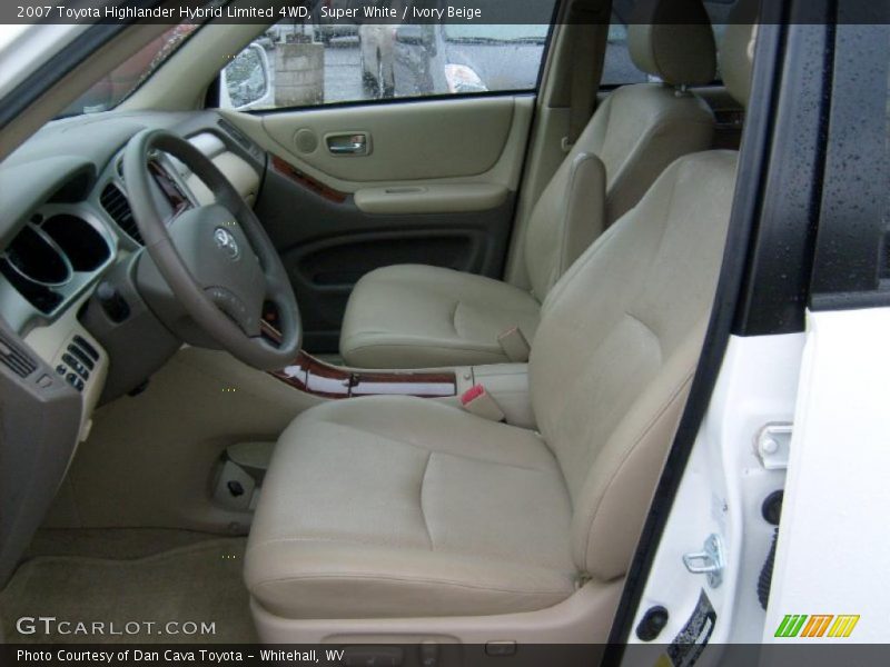 Super White / Ivory Beige 2007 Toyota Highlander Hybrid Limited 4WD
