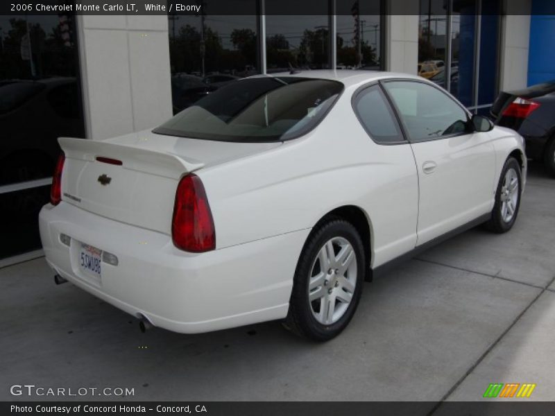 White / Ebony 2006 Chevrolet Monte Carlo LT
