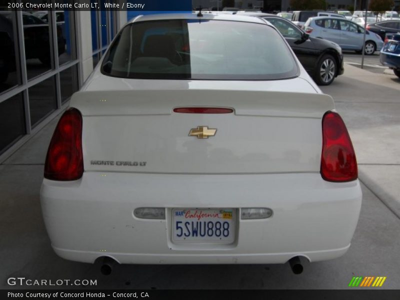 White / Ebony 2006 Chevrolet Monte Carlo LT