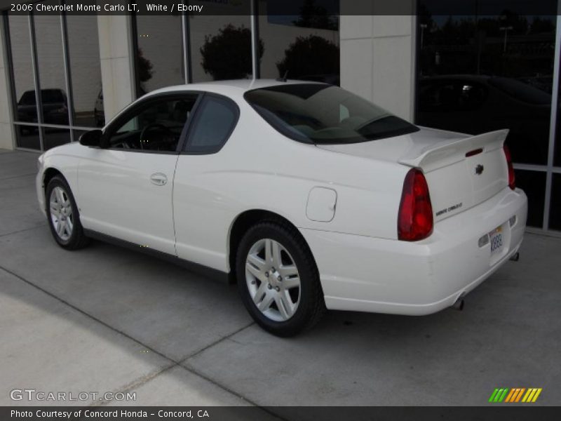 White / Ebony 2006 Chevrolet Monte Carlo LT