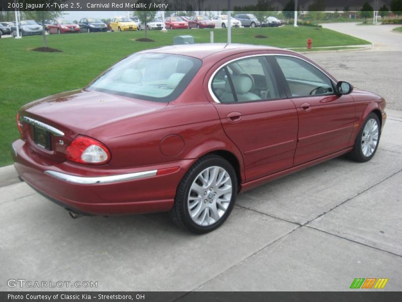 Carnival Red Metallic / Ivory 2003 Jaguar X-Type 2.5