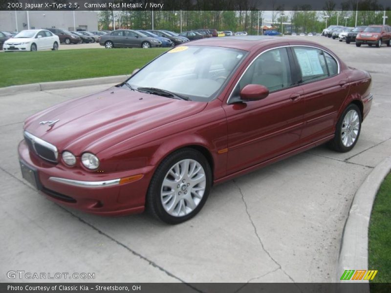 Carnival Red Metallic / Ivory 2003 Jaguar X-Type 2.5