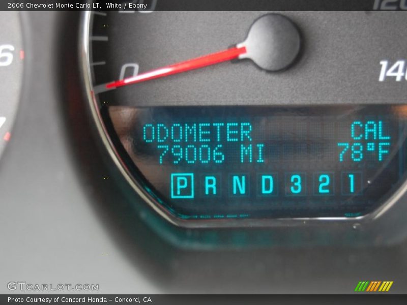 White / Ebony 2006 Chevrolet Monte Carlo LT