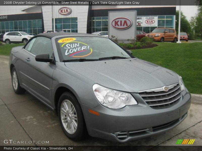 Silver Steel Metallic / Dark Slate Gray/Light Slate Gray 2008 Chrysler Sebring LX Convertible