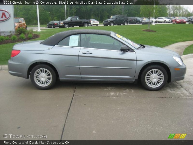 Silver Steel Metallic / Dark Slate Gray/Light Slate Gray 2008 Chrysler Sebring LX Convertible