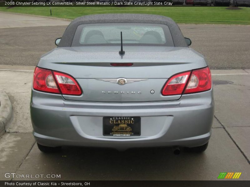 Silver Steel Metallic / Dark Slate Gray/Light Slate Gray 2008 Chrysler Sebring LX Convertible
