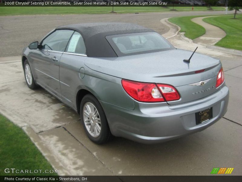Silver Steel Metallic / Dark Slate Gray/Light Slate Gray 2008 Chrysler Sebring LX Convertible