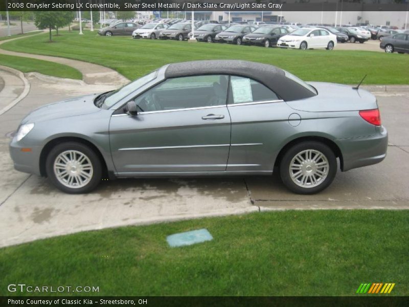 Silver Steel Metallic / Dark Slate Gray/Light Slate Gray 2008 Chrysler Sebring LX Convertible