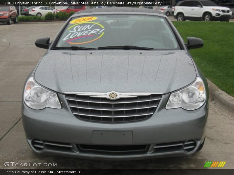 Silver Steel Metallic / Dark Slate Gray/Light Slate Gray 2008 Chrysler Sebring LX Convertible