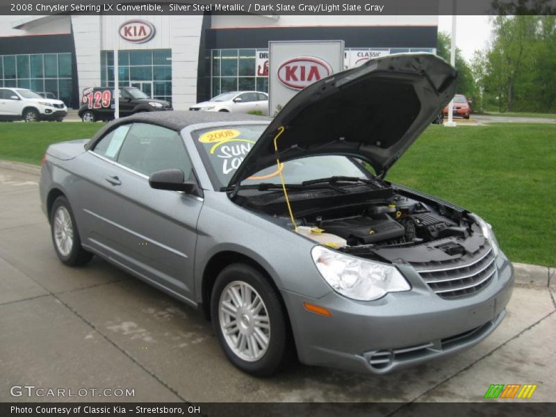 Silver Steel Metallic / Dark Slate Gray/Light Slate Gray 2008 Chrysler Sebring LX Convertible