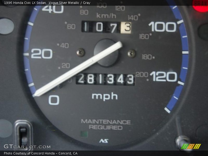Vogue Silver Metallic / Gray 1996 Honda Civic LX Sedan