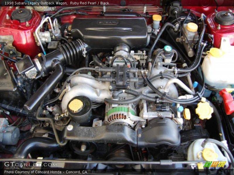 Ruby Red Pearl / Black 1998 Subaru Legacy Outback Wagon