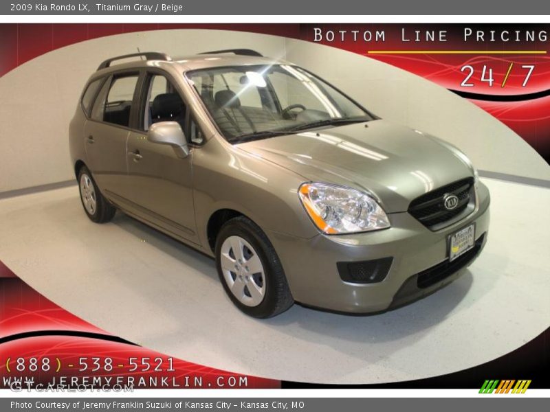 Titanium Gray / Beige 2009 Kia Rondo LX