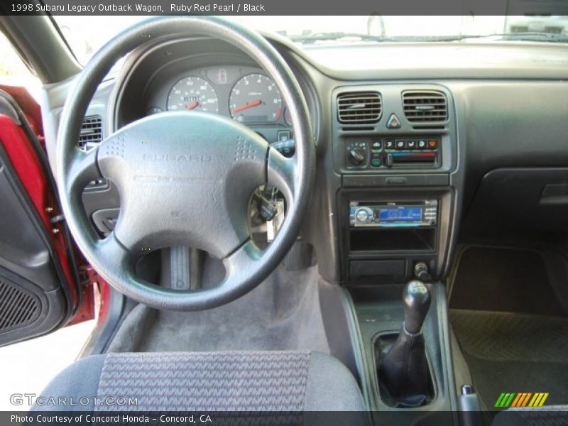 Ruby Red Pearl / Black 1998 Subaru Legacy Outback Wagon