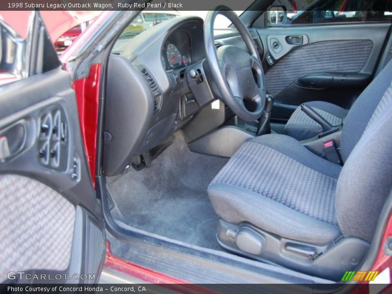 Ruby Red Pearl / Black 1998 Subaru Legacy Outback Wagon