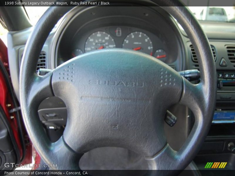 Ruby Red Pearl / Black 1998 Subaru Legacy Outback Wagon