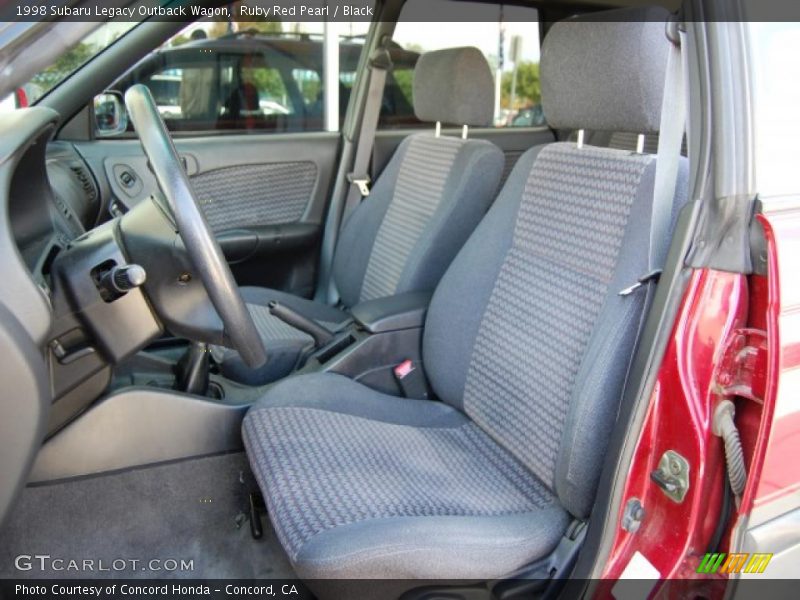 Ruby Red Pearl / Black 1998 Subaru Legacy Outback Wagon