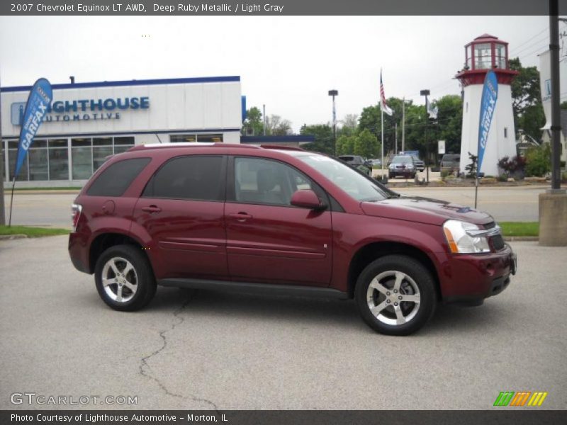 Deep Ruby Metallic / Light Gray 2007 Chevrolet Equinox LT AWD