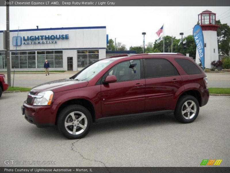 Deep Ruby Metallic / Light Gray 2007 Chevrolet Equinox LT AWD