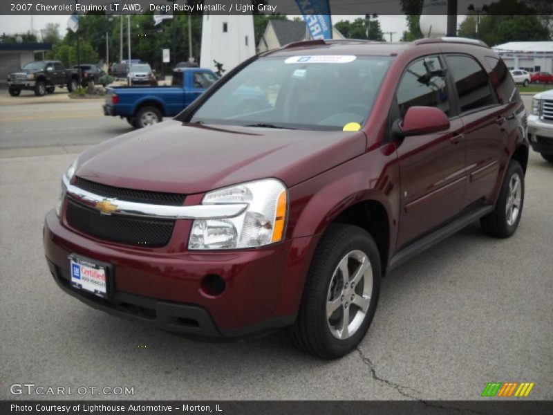 Deep Ruby Metallic / Light Gray 2007 Chevrolet Equinox LT AWD