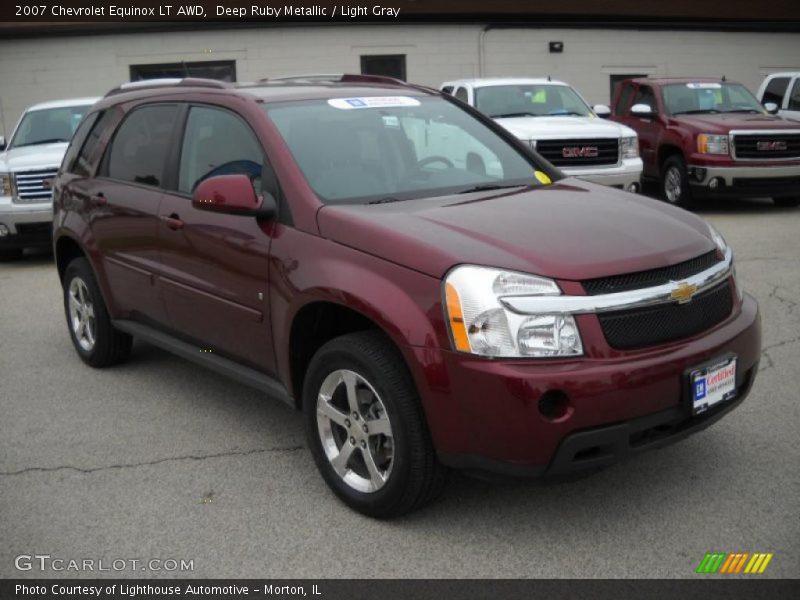 Deep Ruby Metallic / Light Gray 2007 Chevrolet Equinox LT AWD