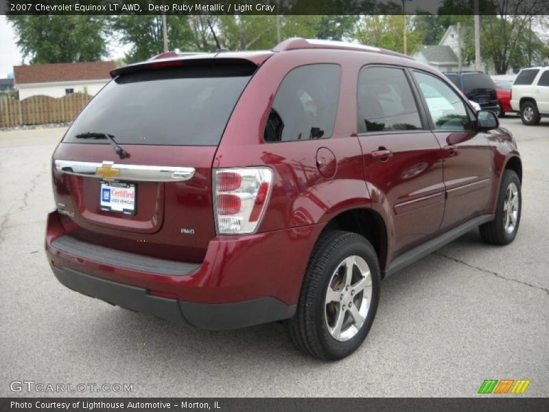 Deep Ruby Metallic / Light Gray 2007 Chevrolet Equinox LT AWD