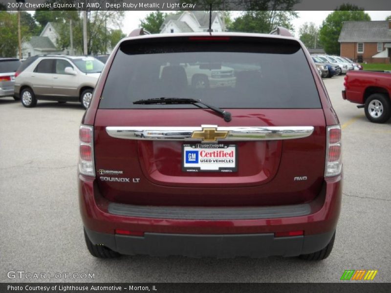 Deep Ruby Metallic / Light Gray 2007 Chevrolet Equinox LT AWD
