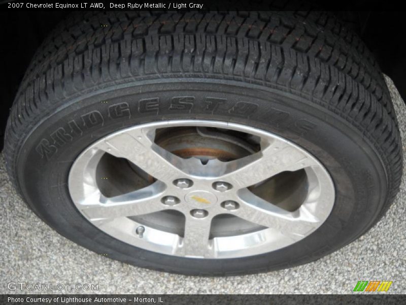 Deep Ruby Metallic / Light Gray 2007 Chevrolet Equinox LT AWD