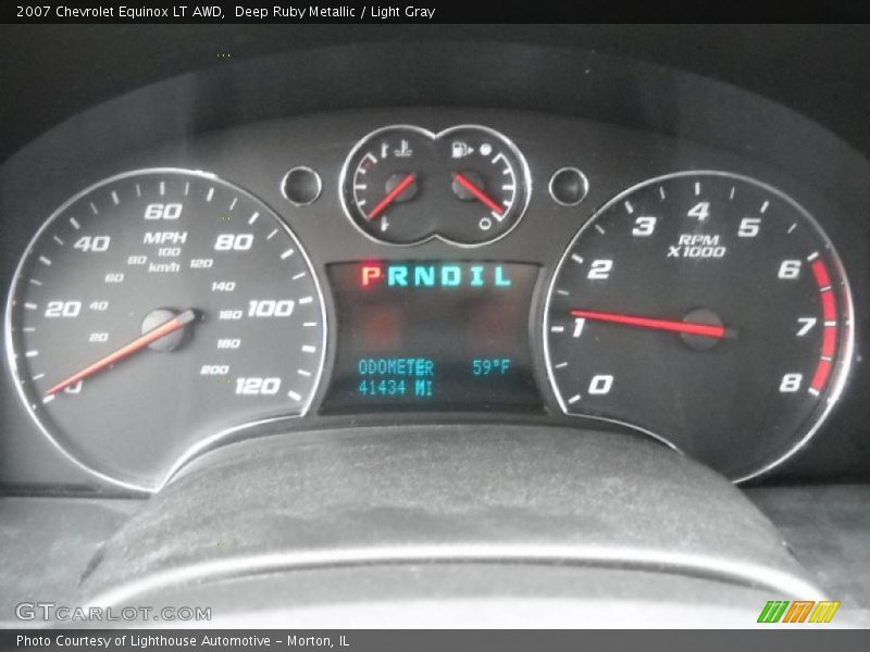 Deep Ruby Metallic / Light Gray 2007 Chevrolet Equinox LT AWD