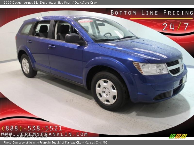 Deep Water Blue Pearl / Dark Slate Gray 2009 Dodge Journey SE