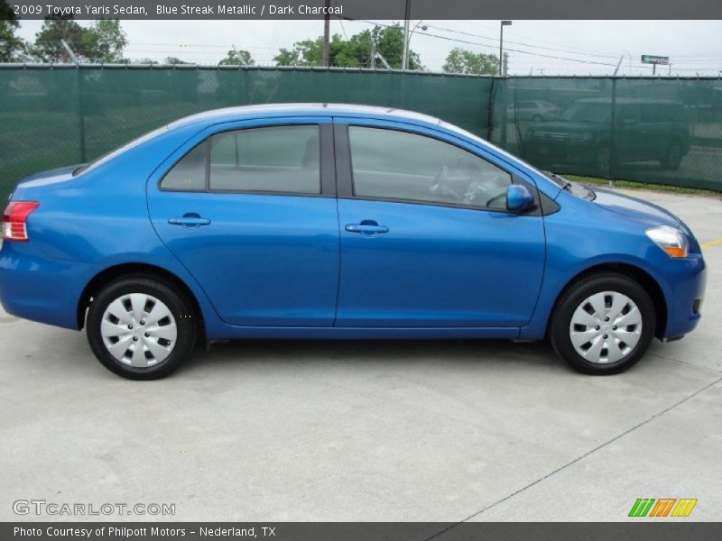 Blue Streak Metallic / Dark Charcoal 2009 Toyota Yaris Sedan