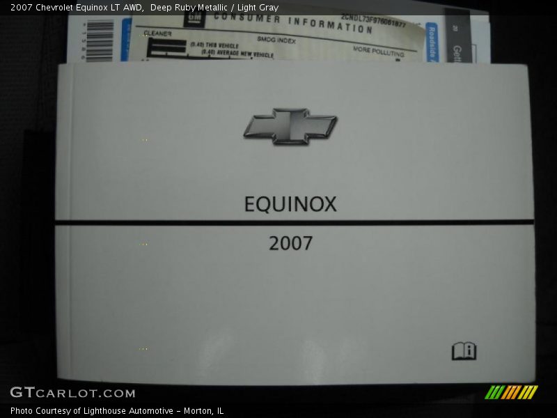 Deep Ruby Metallic / Light Gray 2007 Chevrolet Equinox LT AWD