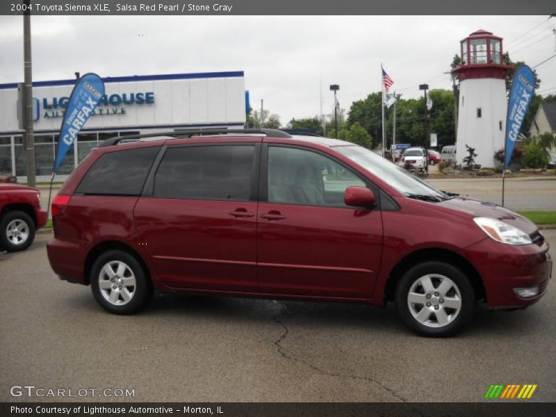 Salsa Red Pearl / Stone Gray 2004 Toyota Sienna XLE