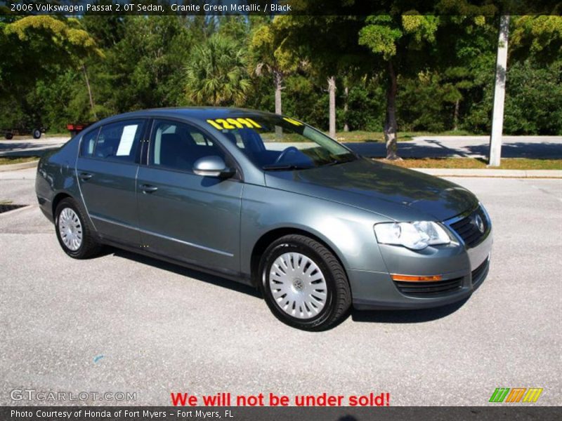 Granite Green Metallic / Black 2006 Volkswagen Passat 2.0T Sedan