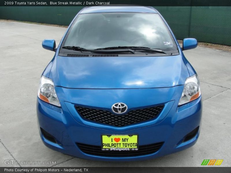 Blue Streak Metallic / Dark Charcoal 2009 Toyota Yaris Sedan