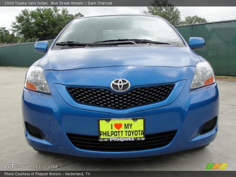 Blue Streak Metallic / Dark Charcoal 2009 Toyota Yaris Sedan