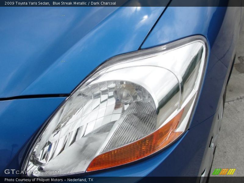 Blue Streak Metallic / Dark Charcoal 2009 Toyota Yaris Sedan