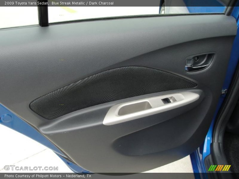 Blue Streak Metallic / Dark Charcoal 2009 Toyota Yaris Sedan