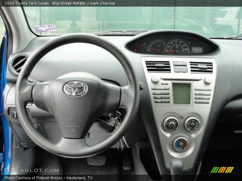 Blue Streak Metallic / Dark Charcoal 2009 Toyota Yaris Sedan