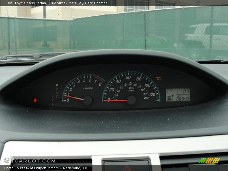 Blue Streak Metallic / Dark Charcoal 2009 Toyota Yaris Sedan