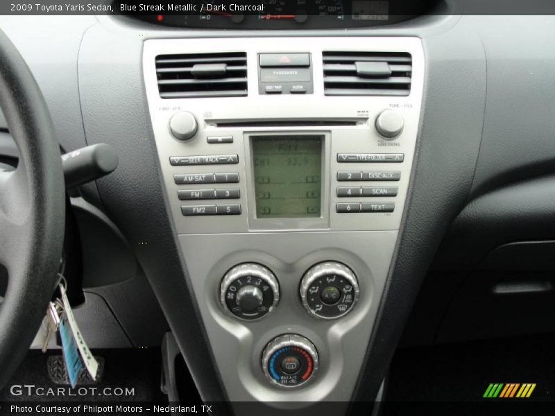Blue Streak Metallic / Dark Charcoal 2009 Toyota Yaris Sedan