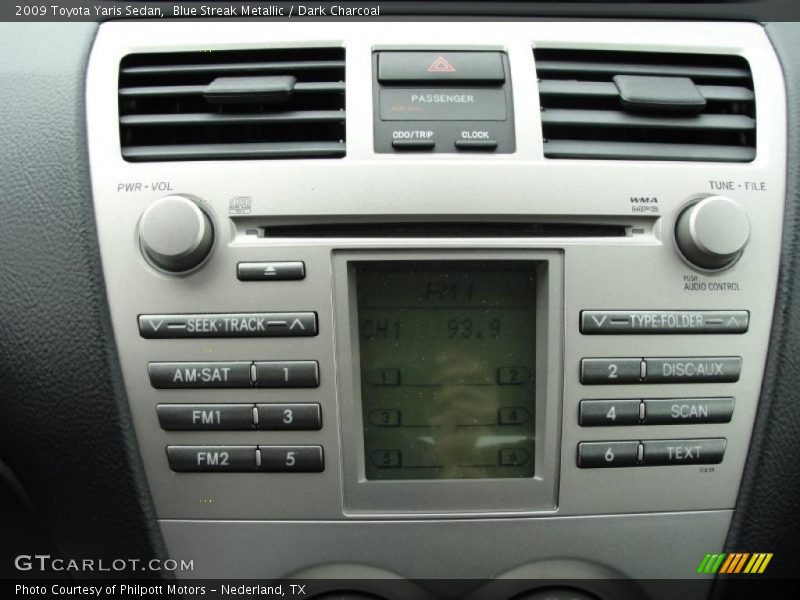 Blue Streak Metallic / Dark Charcoal 2009 Toyota Yaris Sedan