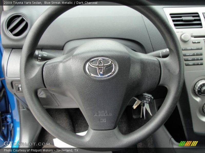 Blue Streak Metallic / Dark Charcoal 2009 Toyota Yaris Sedan