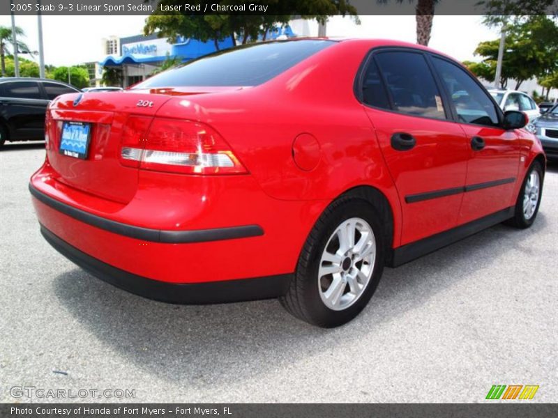Laser Red / Charcoal Gray 2005 Saab 9-3 Linear Sport Sedan