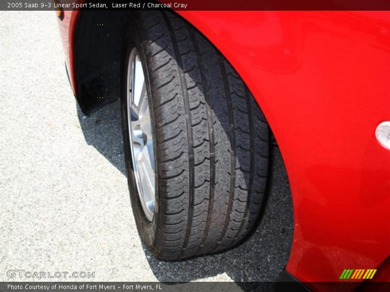 Laser Red / Charcoal Gray 2005 Saab 9-3 Linear Sport Sedan