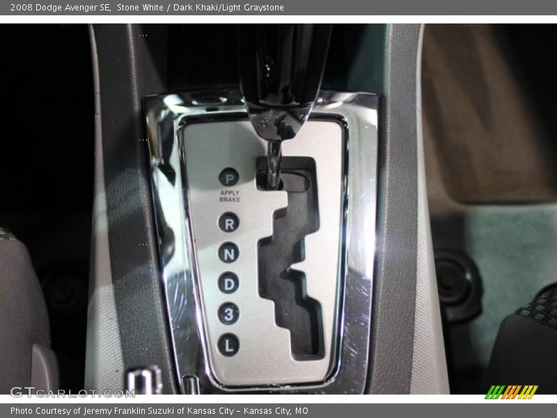 Stone White / Dark Khaki/Light Graystone 2008 Dodge Avenger SE