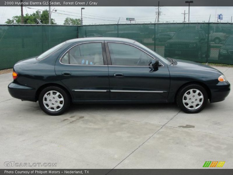 Forest Green / Gray 2000 Hyundai Elantra GLS Sedan