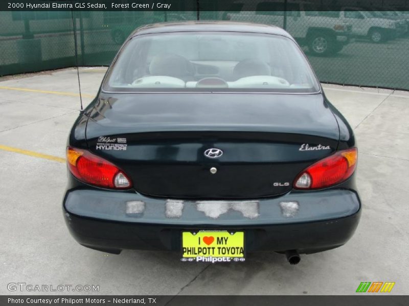 Forest Green / Gray 2000 Hyundai Elantra GLS Sedan